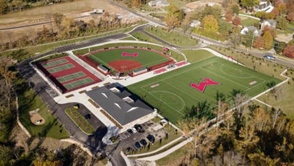 Maryville University Athletic Complex drone shot